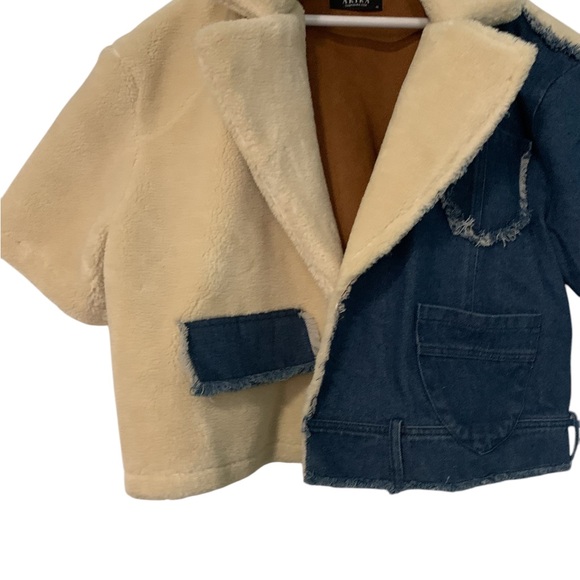NWOT Cropped half and half jacket. XL - Picture 3 of 8